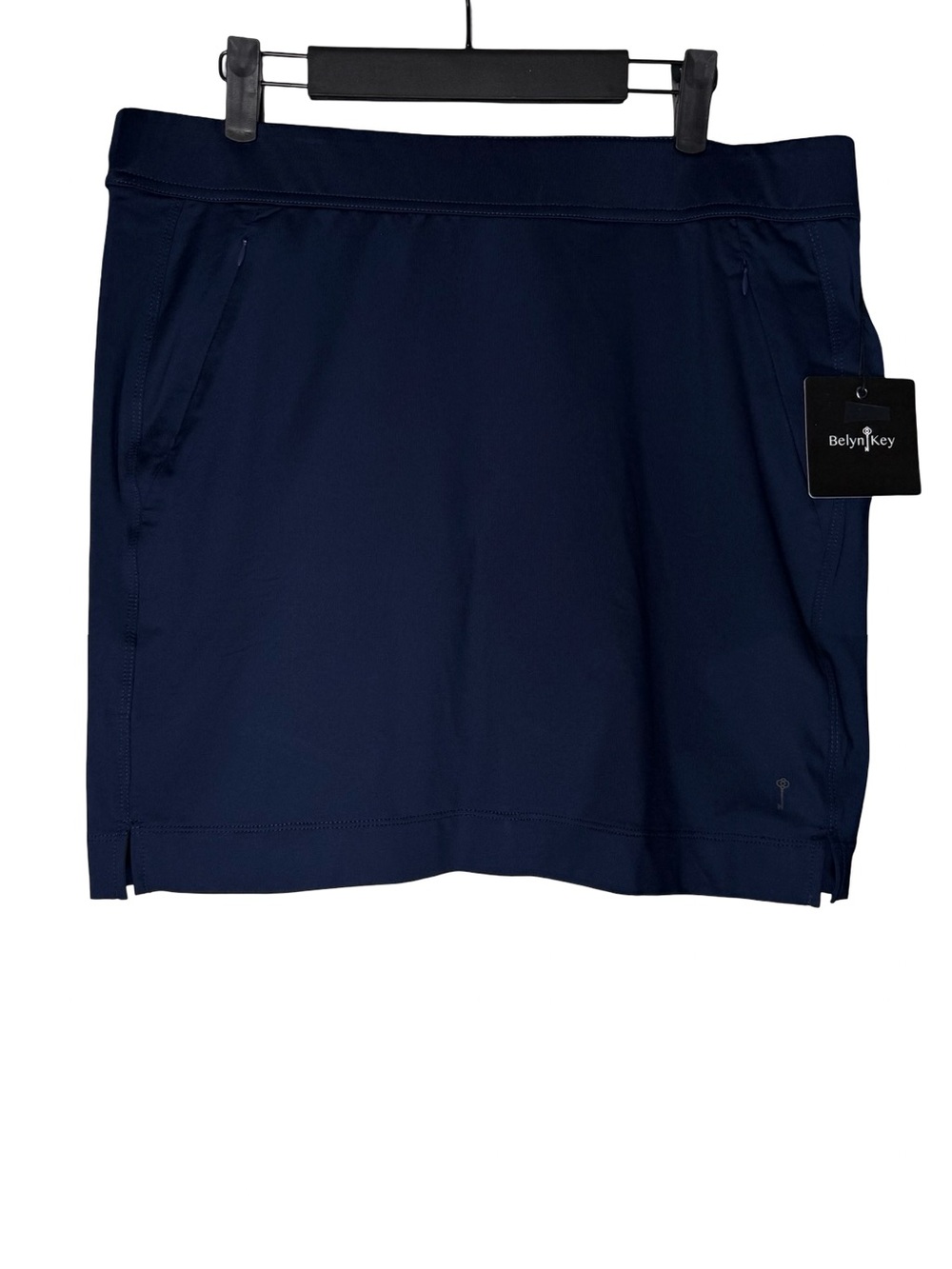 Belyn Key Essential Skort Large Navy Golf Tennis Athletic Stretch Athleisure NWT